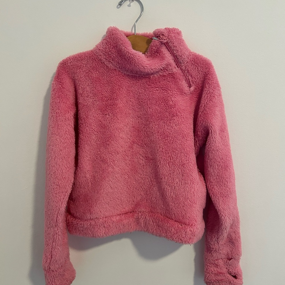 All in motion fuzzy pink hoodie fleece sweatshirt size 6